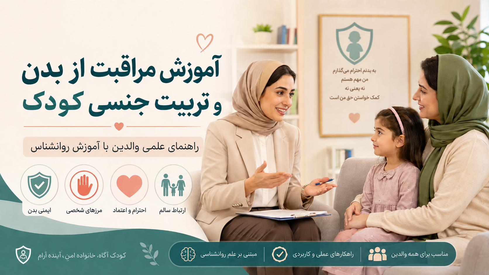 آموزش مراقبت از بدن و تربیت جنسی کودک